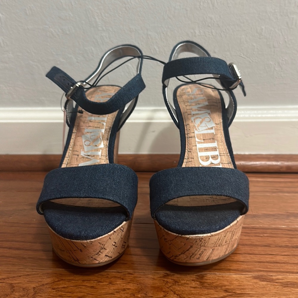 Sam & Libby Navy Wedges